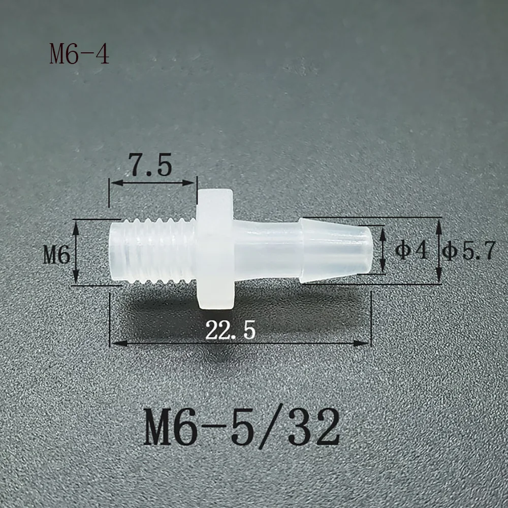 Hose Joint Adapter PP Plastic Air Valve Pipe Dispensing Glue Subpackaging Fitting Connector