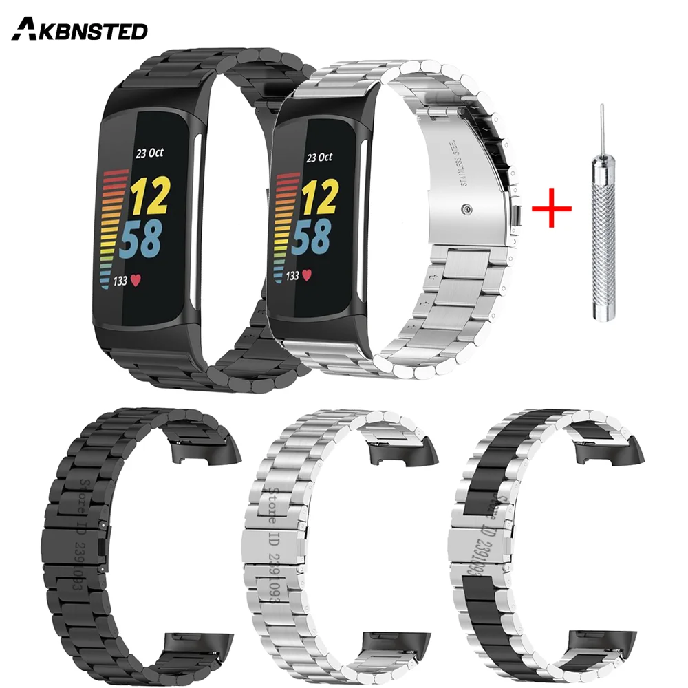 

Ремешок для Fitbit Charge 5 металлический браслет из нержавеющей стали ремешок для Fitbit Charge5 ремешок с отверткой