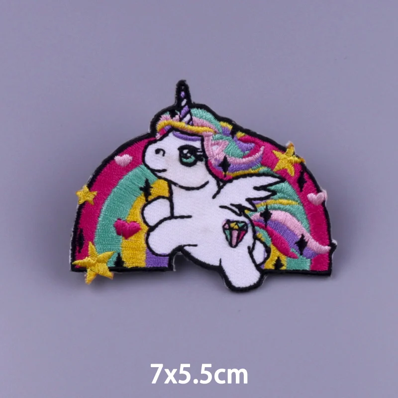 Gay Pride LGBT Iron On Patches Clothe Love Rainbow Cartoon Embroidery Fusible Patch Applique Ironing Clothing Sewing Decorative