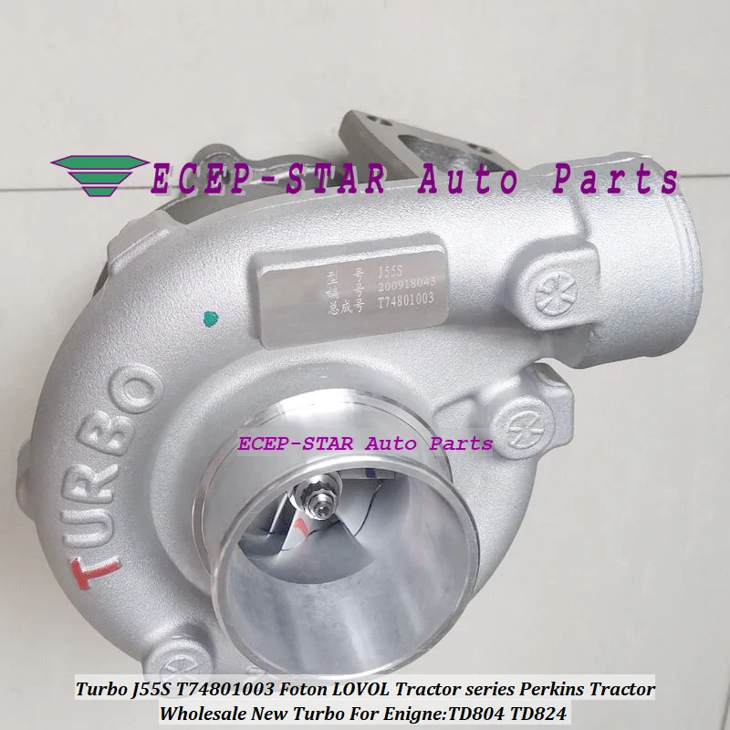 

J55S T 74801003 Турбинный турбокомпрессор для трактора Perkins
