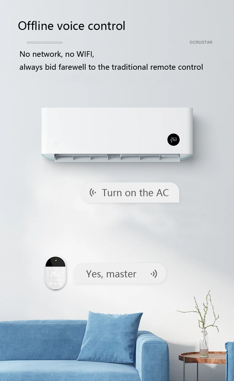 وحدة تحكم مكيف الهواء ، والتحكم عن طريق صوت غير متصل/العالمي عن بعد/APP(iOS أندرويد متوافق)/لتقوم بها بنفسك صوت ، سهلة التركيب السريع