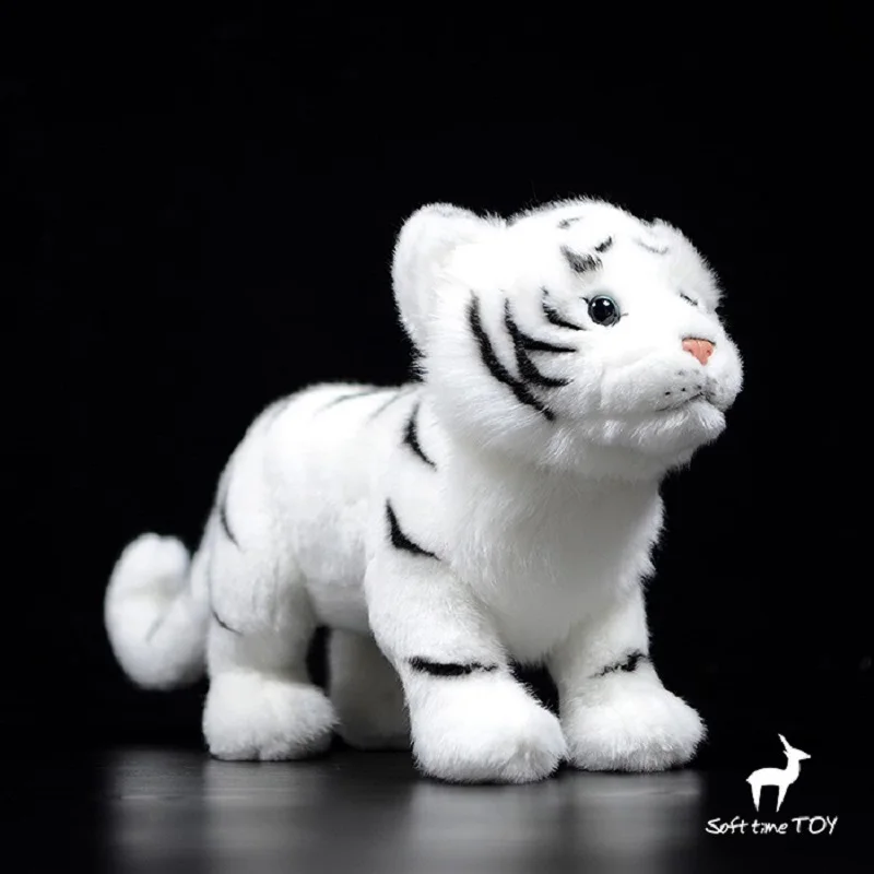 

simulation animal 28cm white tiger Doll baby tiger plush toy soft doll baby toy birthday gift h2049