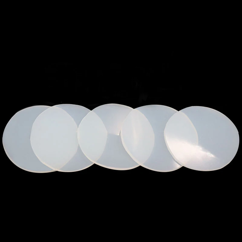 5pcs 1/2mm Thickness Round Silicone Rubber Sheet Silicone Sheet Vacuum Press Silicone Rubber Mat Silicone Solid Disc Seal Ring