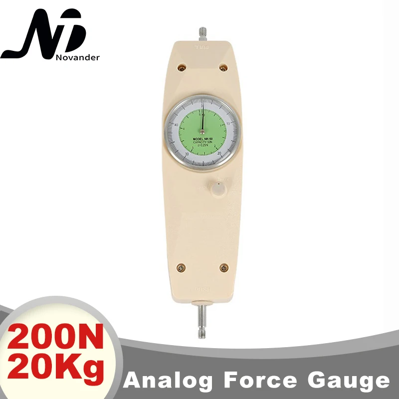 

Analog Force Gauge Push and Pull Testing Meter 200N 20Kg Dynamometer Dial Force Tester