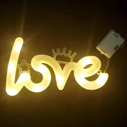 Love Romantic Night Light Valentine's Day Proposal and Confession LED String Lights Battery LED Lights Wedding Decoration Lights