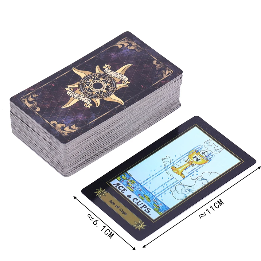 Full English Tarot Card  Laser Silver Flash Card Card  Mysterious Edition For Astrology  Tarot Cards 78 Cards Board Game Card