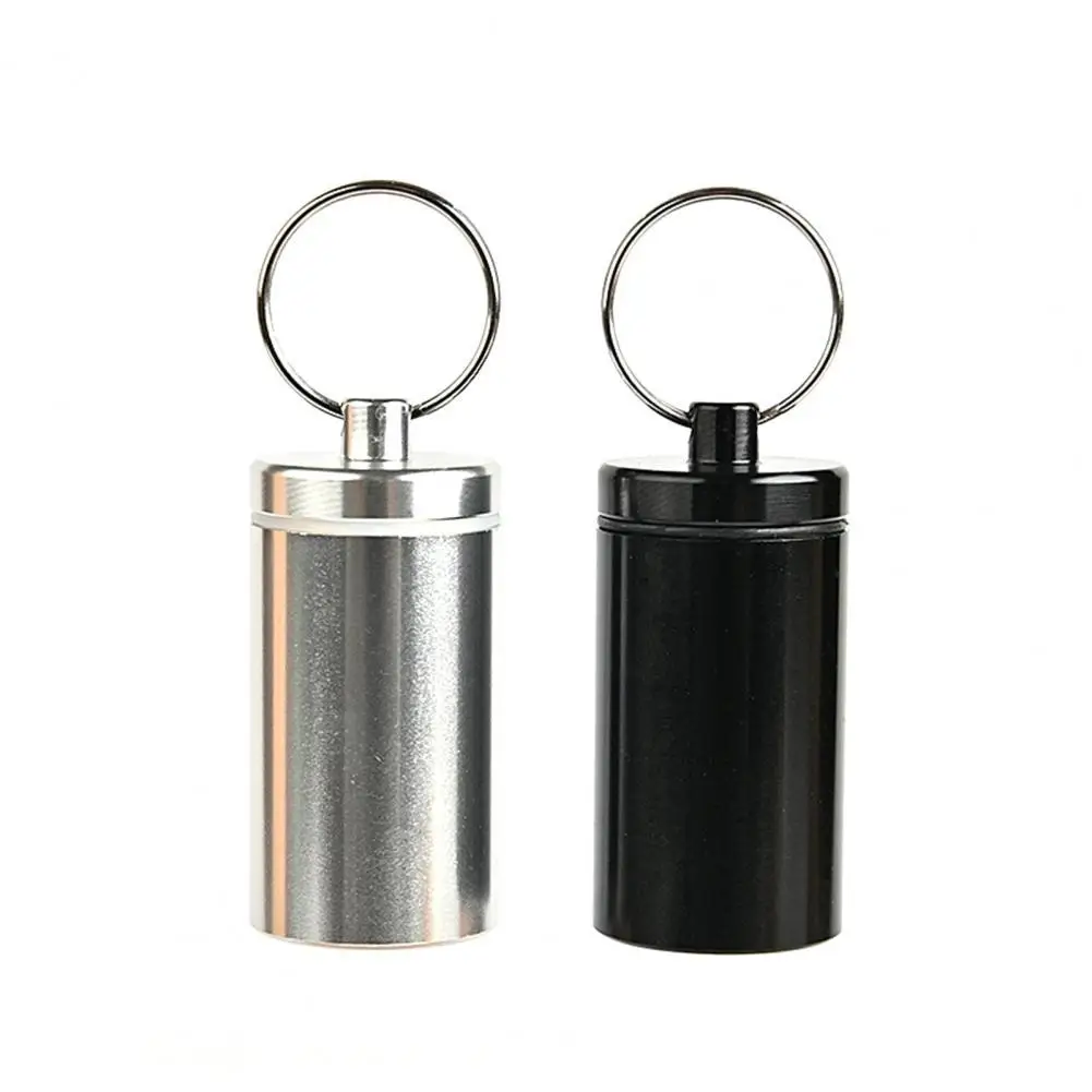 

Portable Pill Box Bottle Good Sealing Widely Use Travel Assistant Mini Medicine Container Pill Keychain for Camping Outdoor