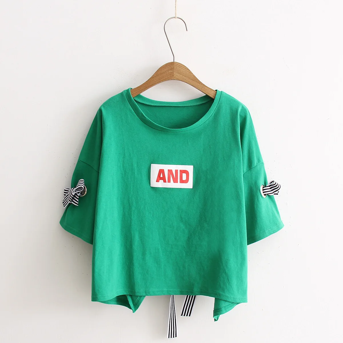 

New Summer Crop Tops Women T Shirt Letter Print Short Sleeve Cotton Loose Short T-shirt