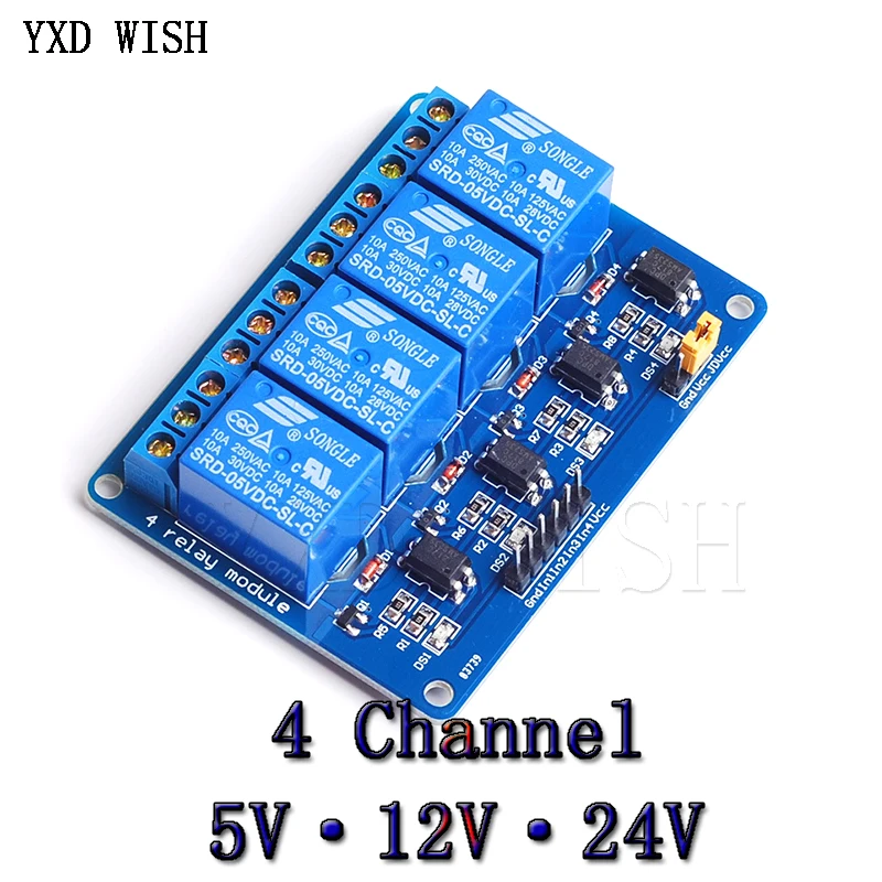 5V 12V 24V Module Relay Với Optocoupler Ngõ Ra Relay 1 2 4 6 8 Module Relay cho Arduino Diy Rơ Le Ban
