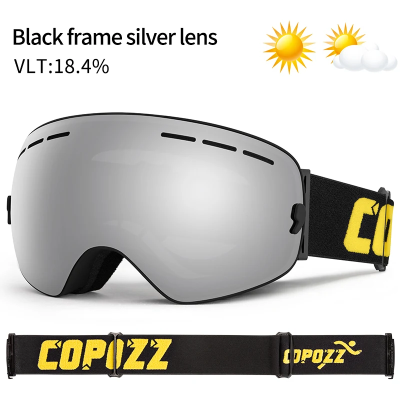 COPOZZ ブランド スキーゴーグル 二重層 UV400 防曇ビッグスキーメガネ