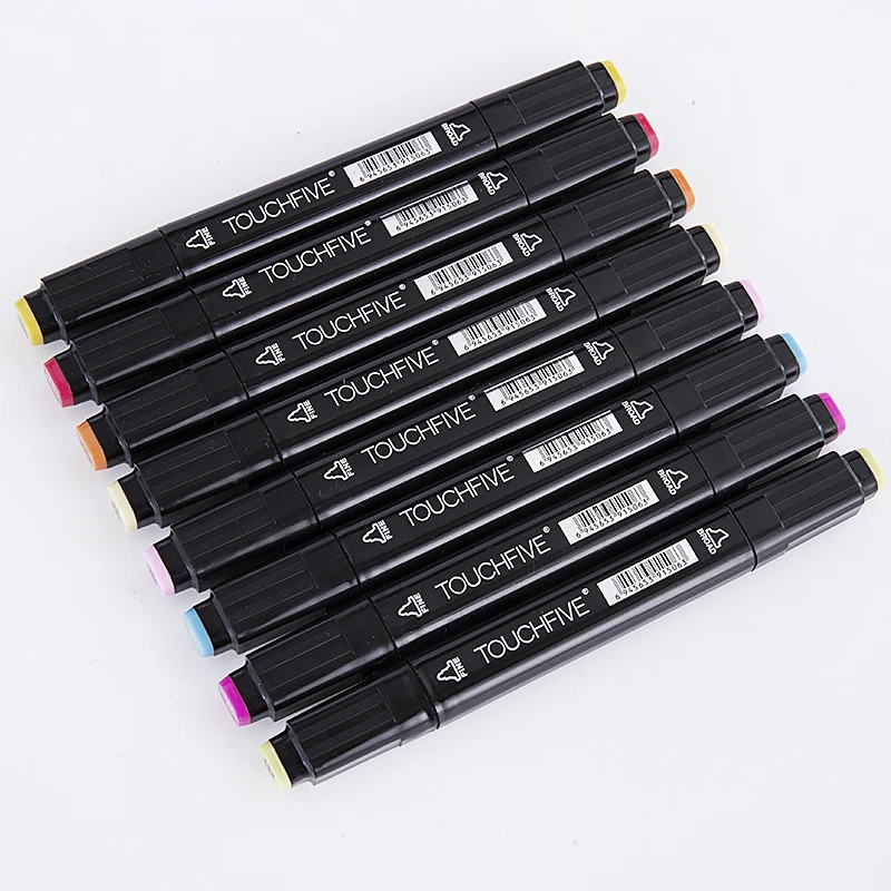 TouchFIVE 30/40/60/80/168 Color Art Markers Set Dual Headed Artist Sketch Oily Alcohol based markers For Animation Manga