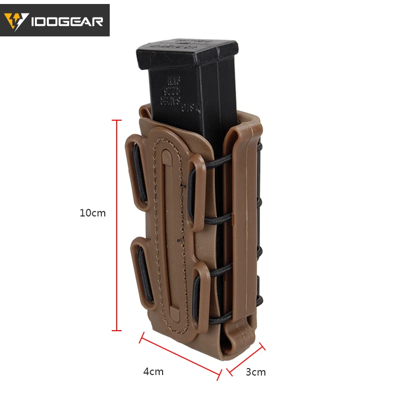 IDOGEAR-bolsas para revistas Fastmag, bolsa molle de plástico con Clip para cinturón, 9mm, softshell, código G, portador de pistola Mag