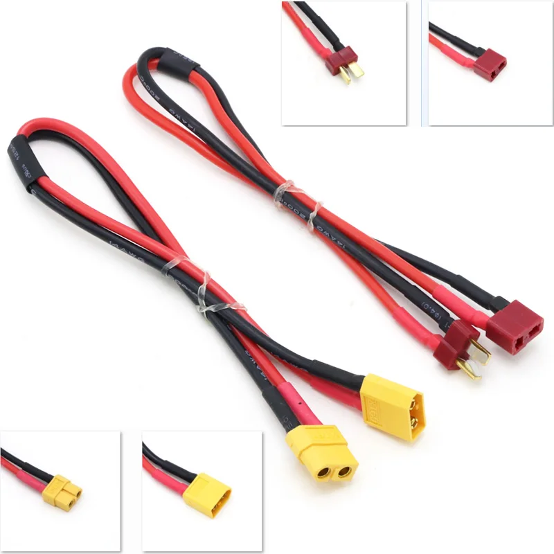 

Female Deans XT60/T plug to Male XT60/T Connector Adapter 14AWG 30CM Extension Cable Leads Adapte For RC Lipo Battery