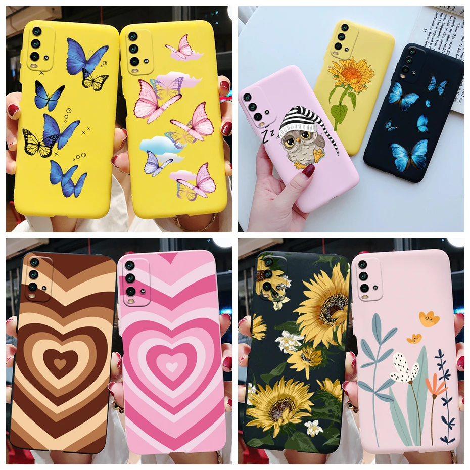 For Xiaomi Redmi 9T J19S Fashion Bumper Cute Daisy Flower case Silicone Soft TPU Back Cover For Xiaomi Redmi 9T Redmi9T 9 T case