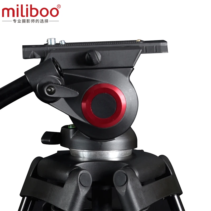 Miliboo MTT601A Aluminum Heavy Duty Fluid Head Camera Tripod for Camcorder/DSLR Stand Professional Video