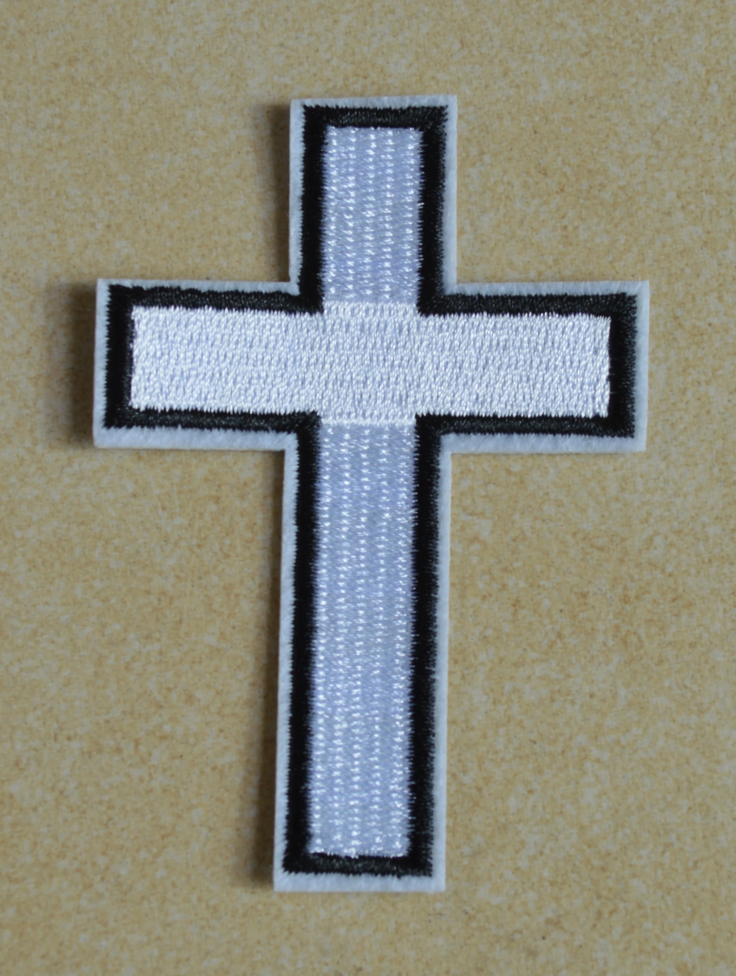 

HOT SALE! ~ Cross - Christian - White - God - Embroidered Iron On Patches, sew on patch, Made of Cloth,100% Quality