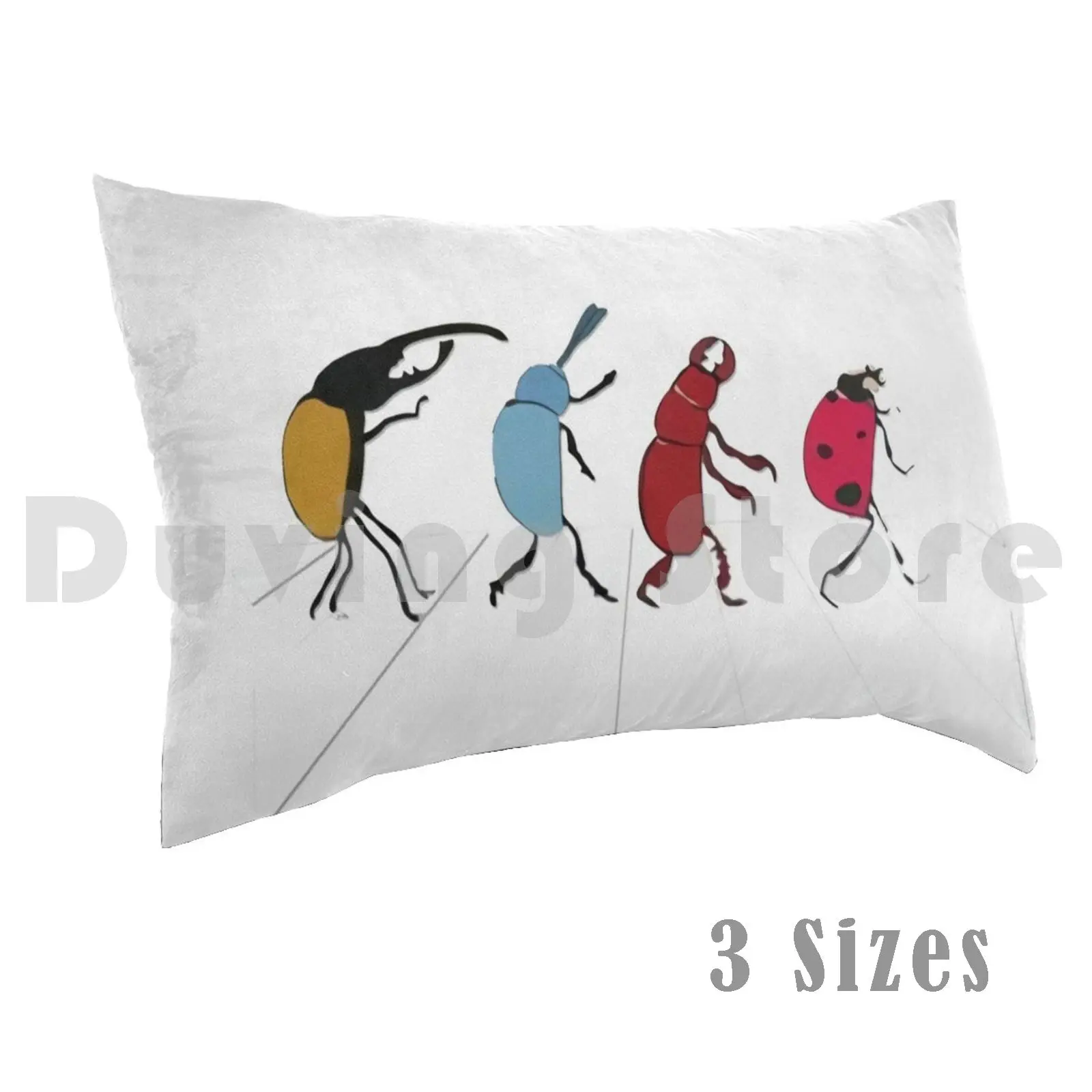 The Insect Pillow Case Printed 50x75 Music Humor Vintage Beetles Insect Guitar Retro British Drums Surreal