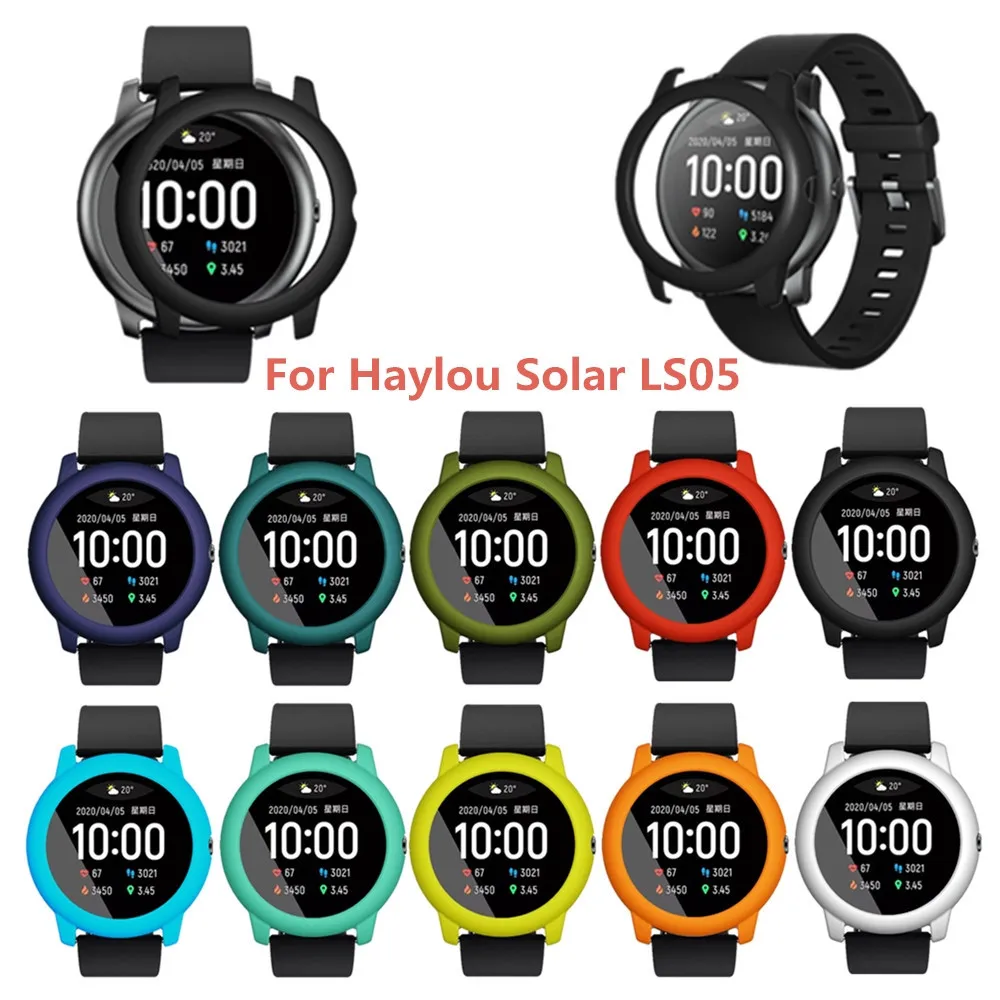 PC Protective Case Cover For Xiaomi haylou solar ls05 Smart watch Replacement hard Protection cases bumper wristband Accessories