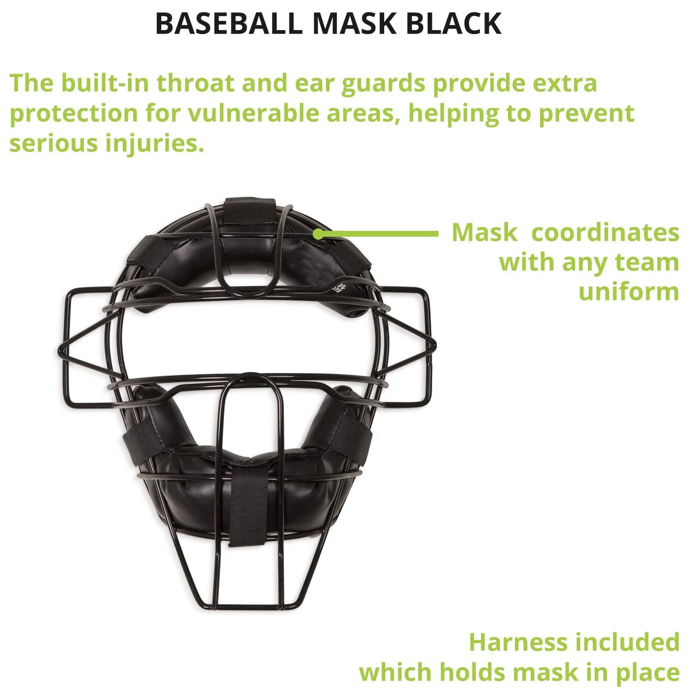 Children Adult Baseball Head Protection Equipment Softball Protective Guard Alloy Steel Frame Sports Training Gear Black Blue