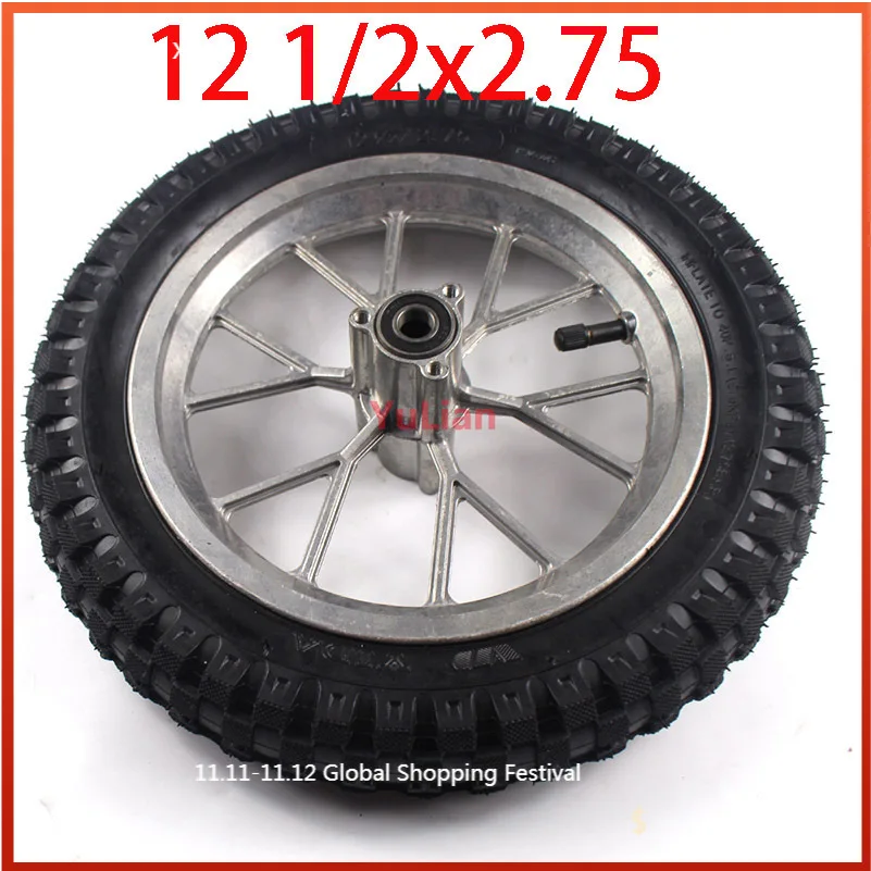 12 1 / 2 x 2.75 front and rear wheel assembly for razor dirtbike mx350 MX400 Mini dirtbike 12 1 / 2x2.75 tires