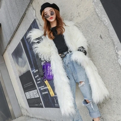 Top brand New Fashion Women Faux Fur Coat MK  high quality