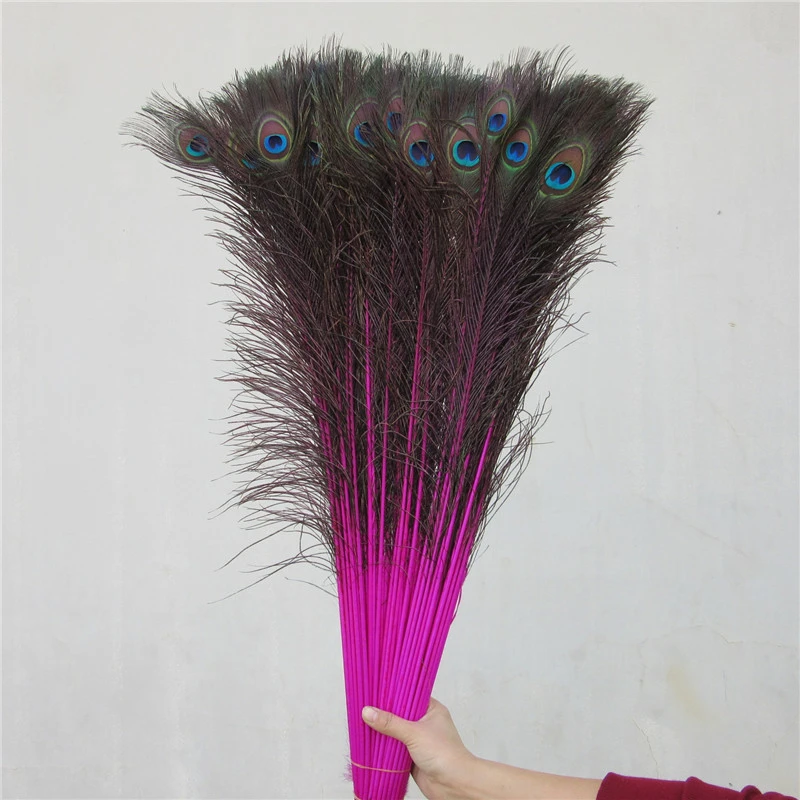 50-100pcs/lot Peacock feathers for Craft Accessories 28-32inches/70-80cm Home carnival Jewelry For plume plumes Feather