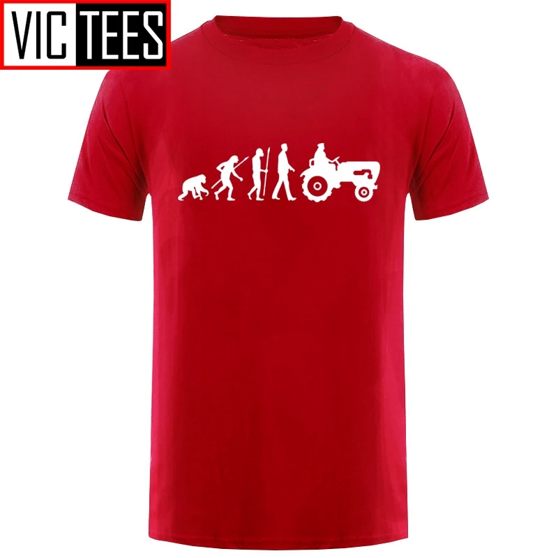 Men New Summer Fashion Evolution Tractor T Shirt Cotton Born To Farm T-shirt Tops Camisetas Farmer Tshirt