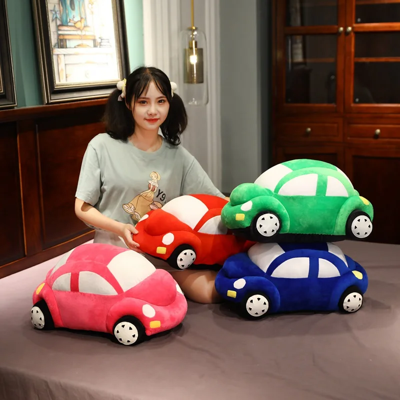 30Cm-60Cm Leuke Kids Cars Model Knuffels Kinderen Voor Kinderen Jongens Kawaii Auto Vorm Kussen kussen Verjaardagscadeautjes