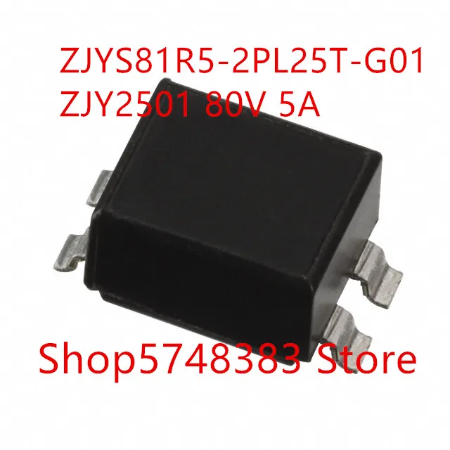 10PCS/LOT ZJYS81R5-2PL25T-G01 ZJYS81R5 ZJY2501 80V 5A  SMD common mode inductance