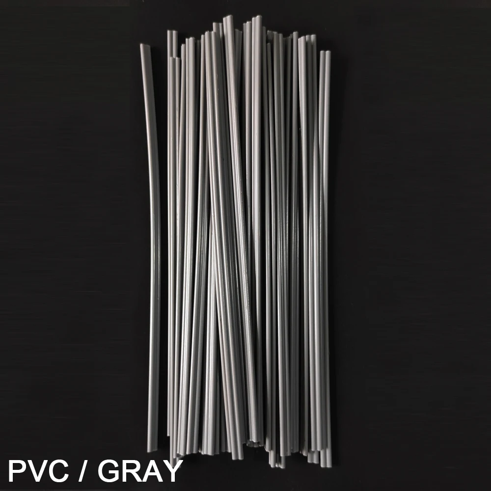 50pcs Plastic Welding Rods Bumper Repair ABS/PP/PVC/PE Welding Sticks Welding Soldering Supplies Grey White Black Beige Color