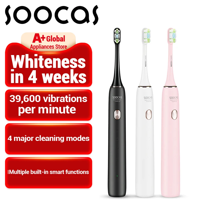 

SOOCAS X3U Sonic Electric Toothbrush Adult Tooth Brush Ultrasonic Electr Toothbrush USB Fast Rechargeable IPX7 Waterproof