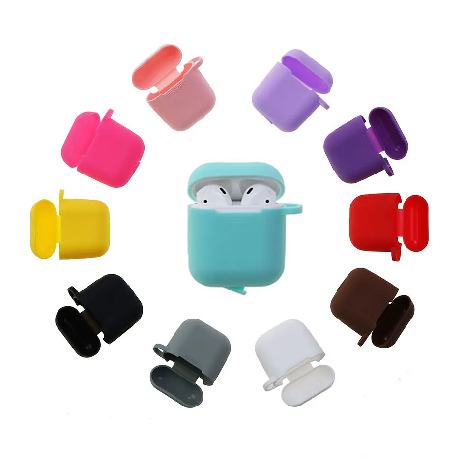 

For Airpods 1/2 Soft Silicone Earphone Cover Air Pods Case Earpods Accessories Headset Protective Sleeve Air pods Case