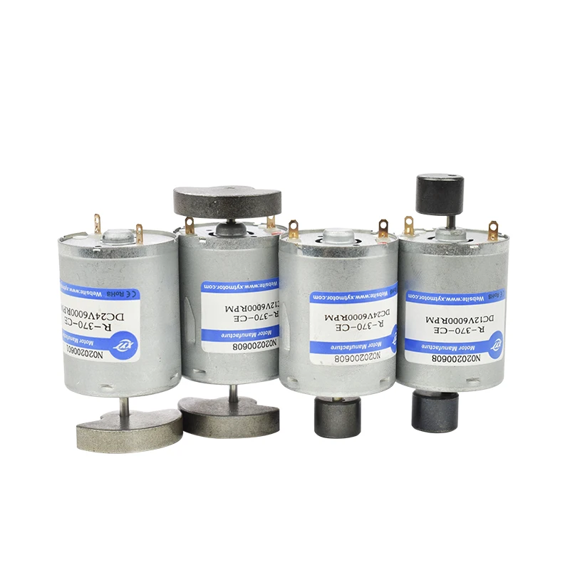4pcs/set 370 Vibrating Tower Double Output Shaft Vibration Motor DC Vibrator Motor 6V 12V 24V 3000/6000/8500rpm Massage Motor