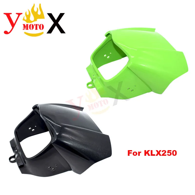 

KLX 250 Off Road Front Cowl Fairing Headlight Headlamp Cover Visor Windscreen Windshield Airflow Deflector For Kawasaki KLX250