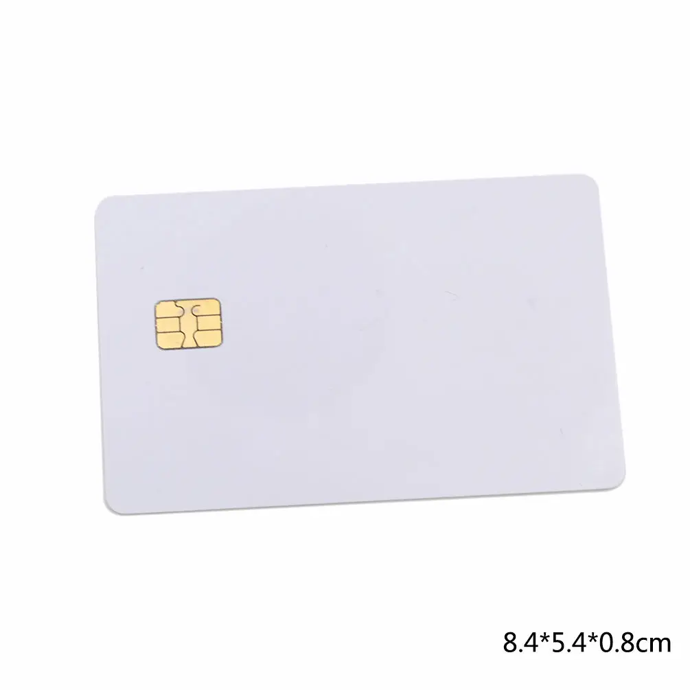 10Pcs White Contact SLE4442 Chip Smart IC Blank PVC Card With SLE4442 Chip Blank Smart Card Contact IC Card Safety RFID Contact