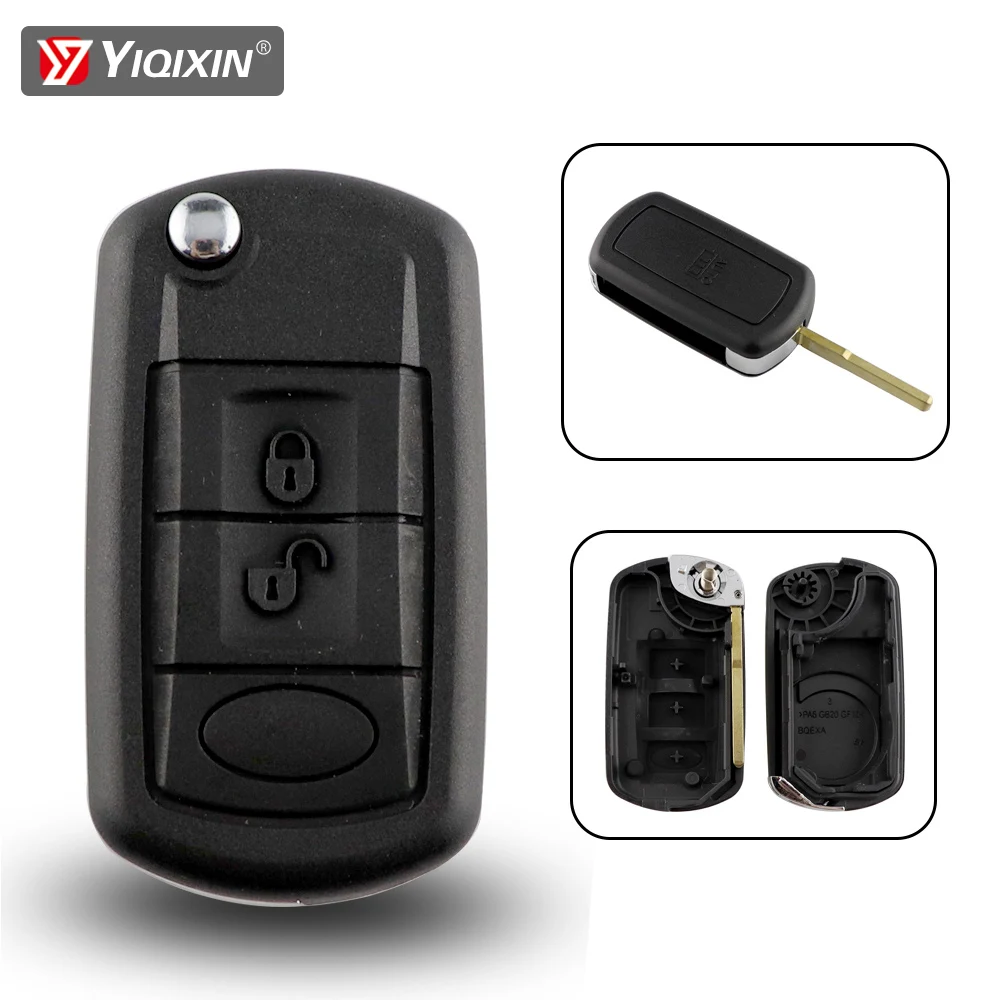 

YIQIXIN 3 Button Flip Remote Case Key Shell For Land Rover Range Rover LR3 Discovery Sport 2008-2015 Original HU92 HU101 Blade