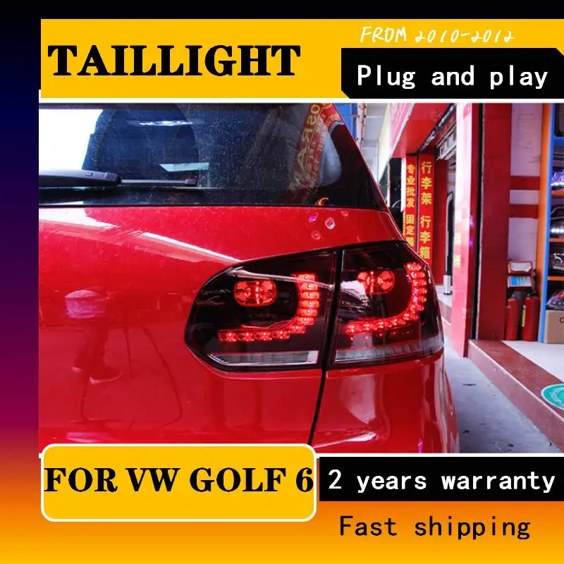 Car Styling For VW Golf 6 For Mk6 Taillight R20 LED Rear Lamp DRL+Brake+Park+Dynamic Signal ALL LED Tailight Car Accessories