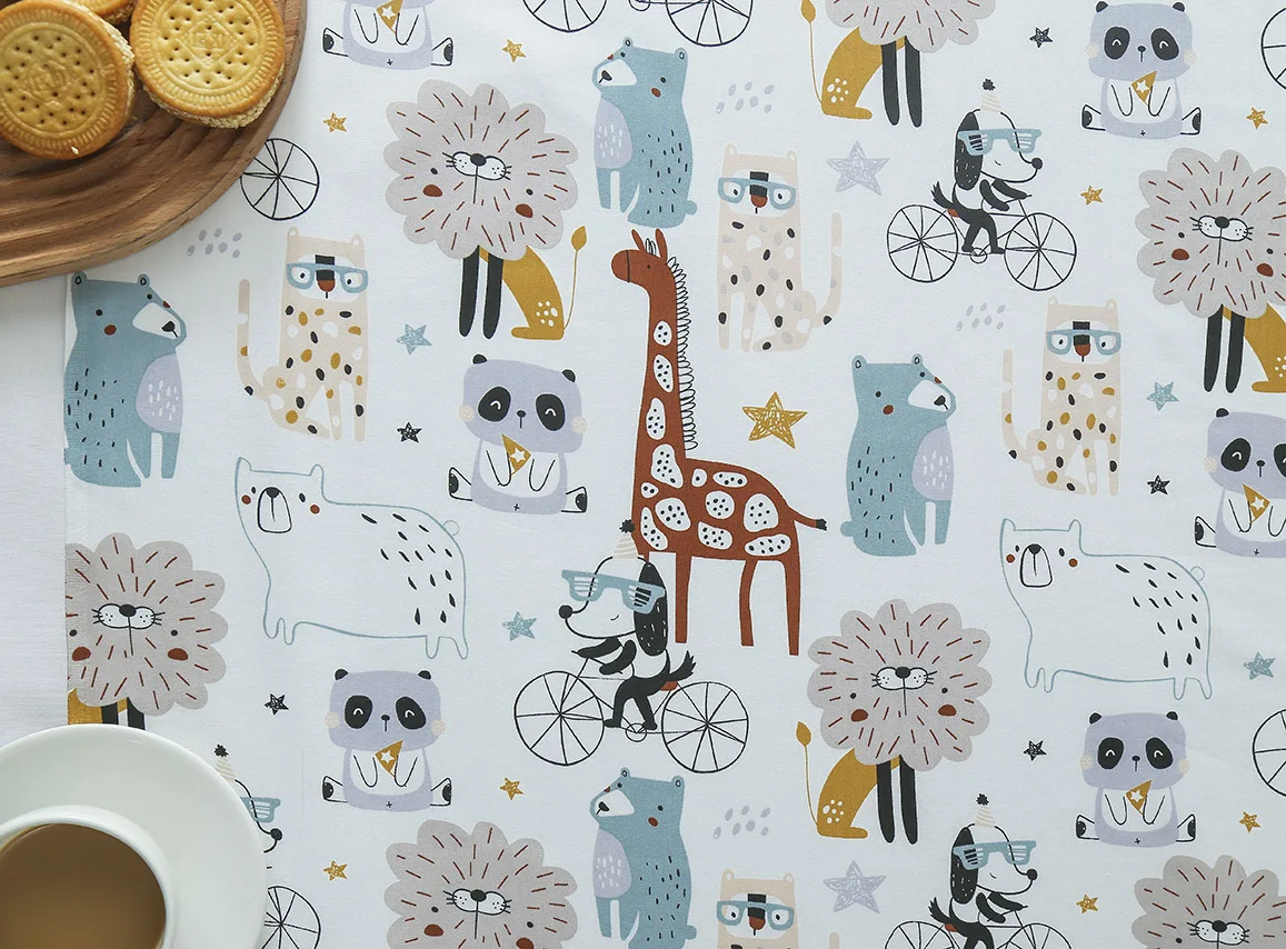 Animal Printed 100% Cotton Fabric DIY handmade sewing craft patchwork quilting home decor tissus baby dress cloth tecido tilda