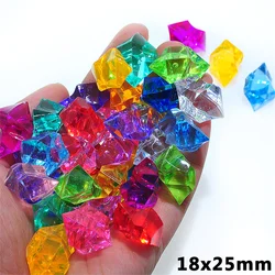 20pcs Acrylic Crystal Gem Stone Crushed Ice Rocks Aquarium Colorful Stone Fish Tank Vase Landscaping Decoration