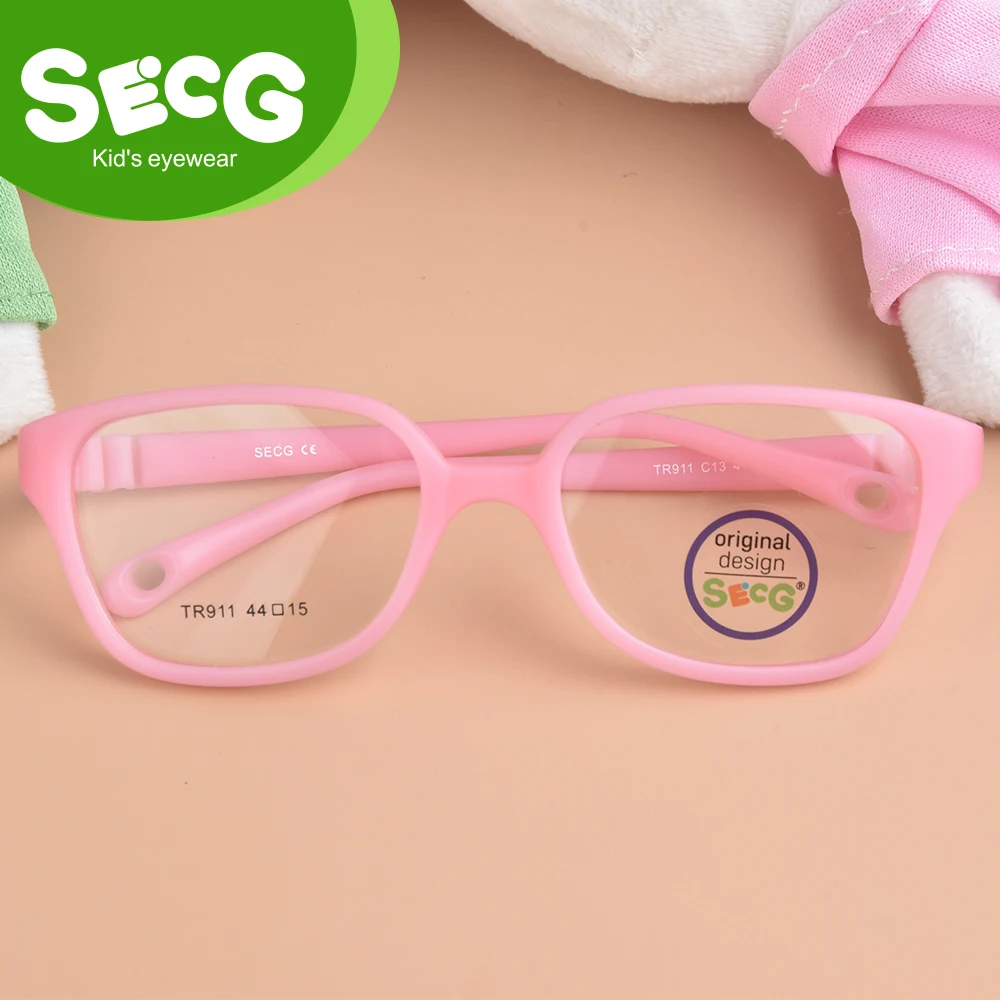 SECG Top Brand Children Prescription Myopia Optical Glasses Frames Resin Glasses For Kids Protective Kids Eyewear TR911