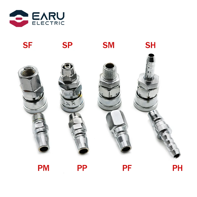 Pneumatic fittings Air Compressor Hose Quick Coupler Plug Socket Connector SP20,PP20,SM20,PM20,SH20,PH20,SF20,PF20.