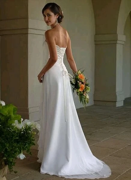 Vestido de noiva angsbridep, vestido de casamento simples e formal de chiffon com aplique, alta qualidade, linha a, vestido de noiva