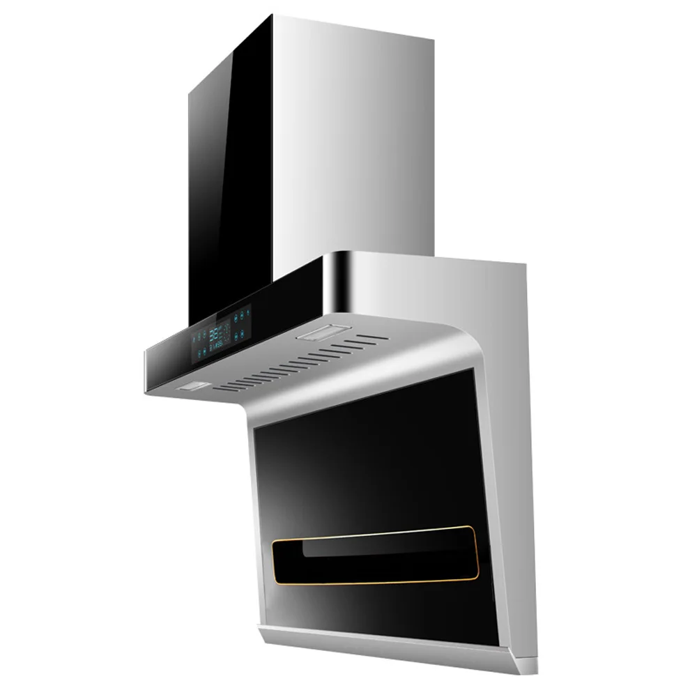 Range Hood for Kitchen Large Suction Exhaust Hood Kitchen Extractor Hood Smart Somatosensory Cleaning Built-in Hood