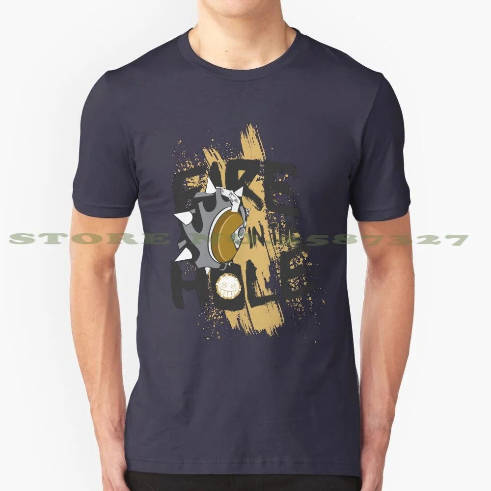 Fire In The Hole 100% Cotton T-Shirt Hero Junkrat Punk Videogame Attack Payload Ultimate Zarya Mercy Lucio Reaper Zenyatta