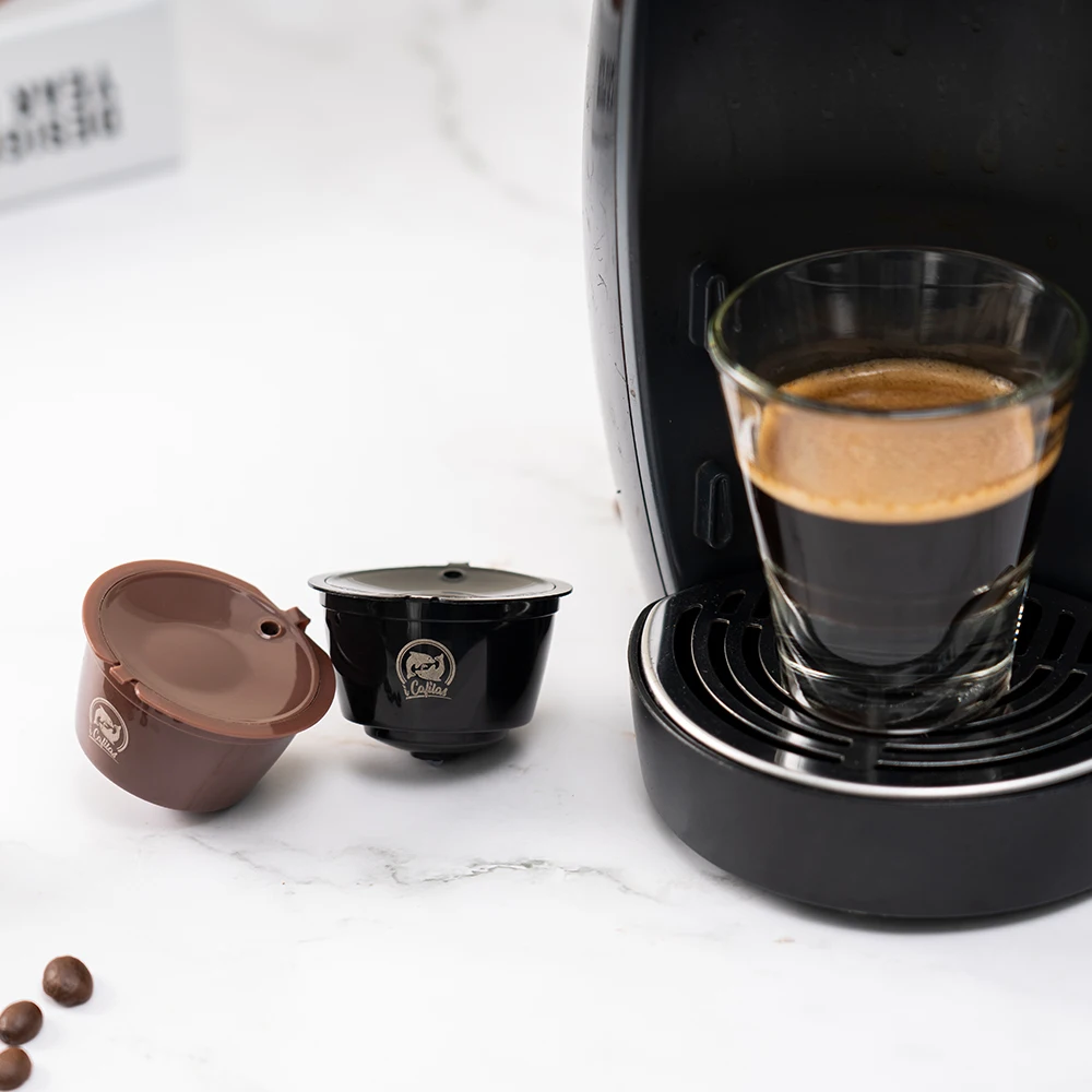 RECAFIMIL Reusable Coffee Capsules for Nescafe Dolce Gusto Metal Filter Mesh Refillable Coffee Pod Crema Filter with Tamper view 5