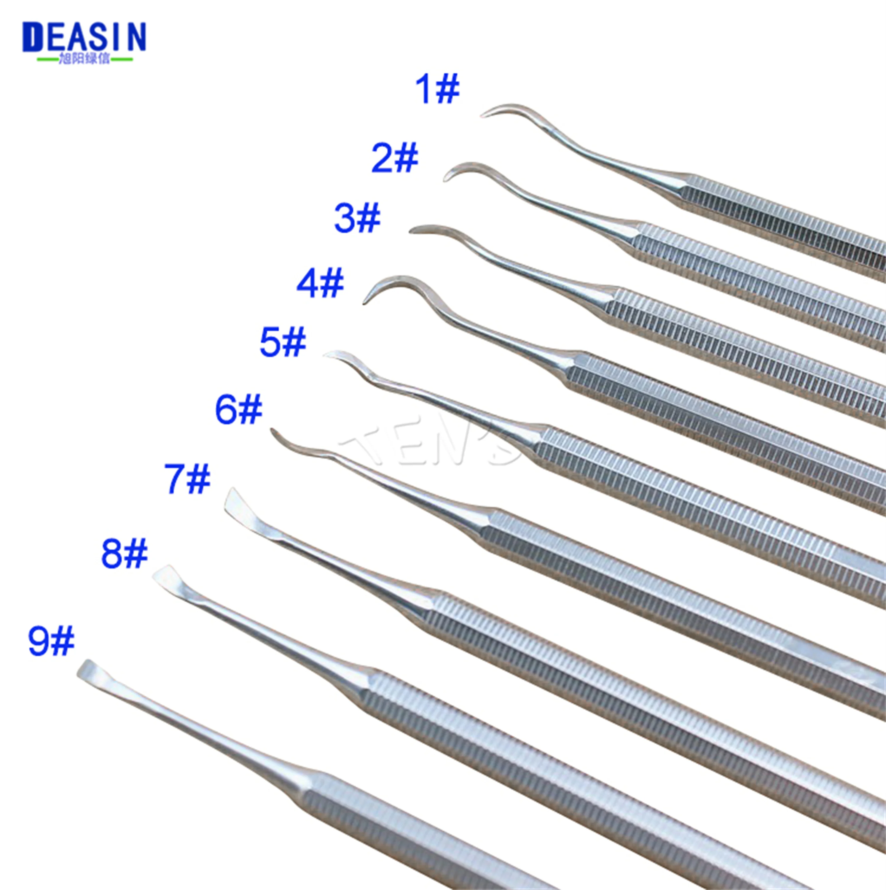

High Quality new Arrival 1#-9# Manual scaling of cleaning teeth Removal of calculus oral dental tools kits