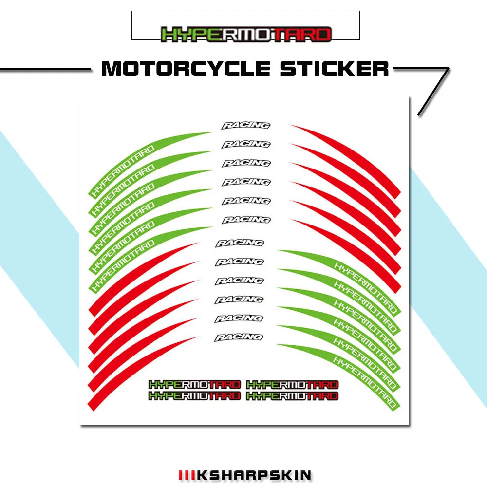 

Motorcycle Wheel Waterproof Sticker Reflective Sticker for DUCATI HYPERMOTARD