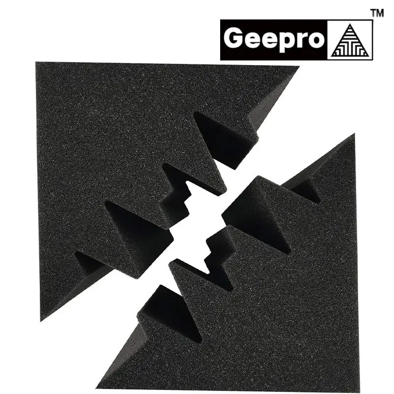 Geepro 18x18x30cm Acoustic Foam Soundproofing High Density Flame Retardant Bass Trap Sound Absorption Studio Corner Foam