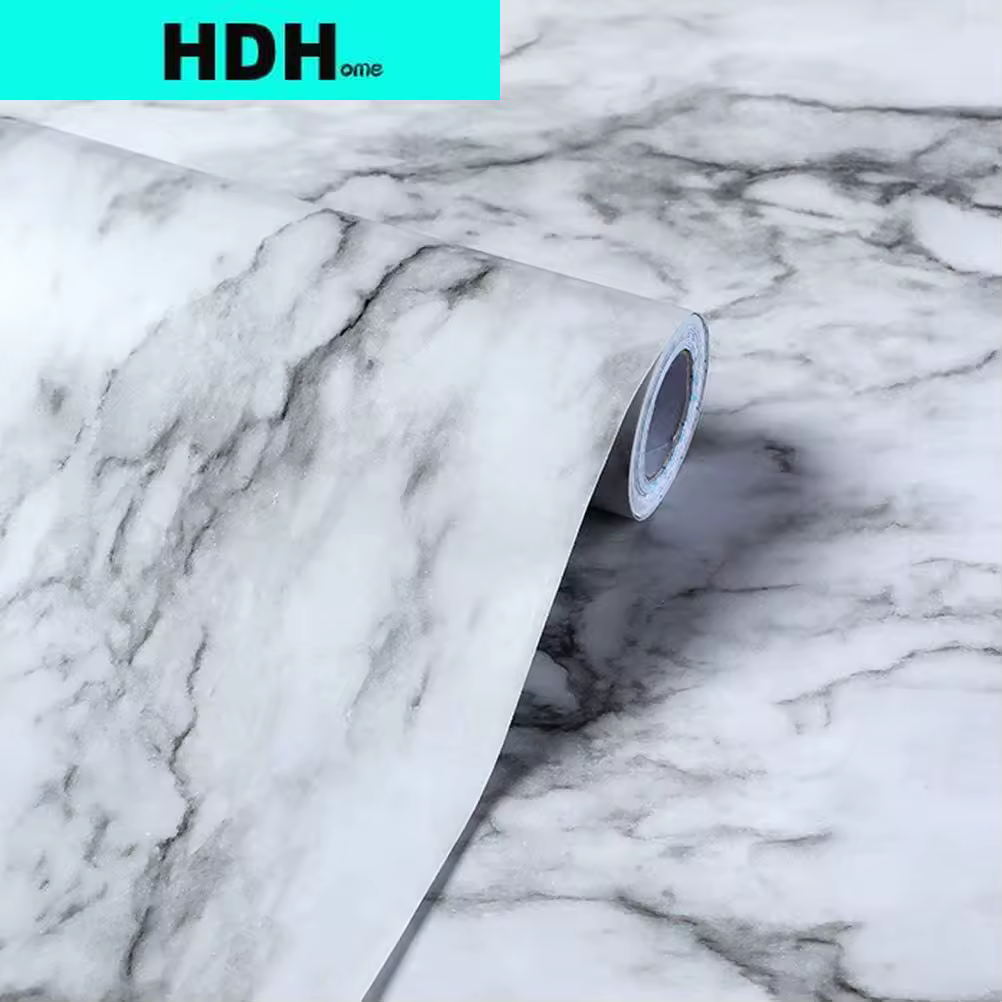 Papel tapiz autoadhesivo de mármol gris, vinilo impermeable para pelar y pegar, película de granito para encimera de cocina, muebles antiguos