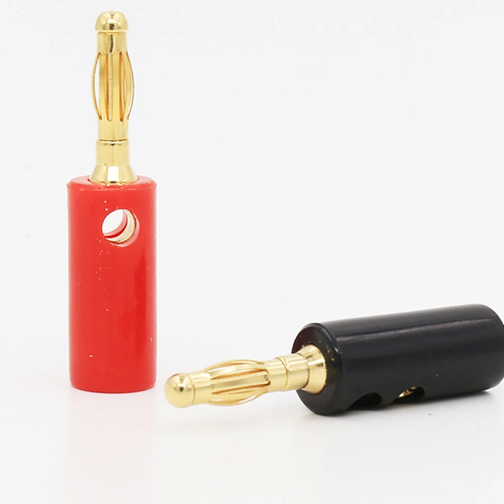 High Quality 24pieces 4mm Audio Speaker plug,Wire Cable Screw Gold Plated Banana Plug jack Connectors